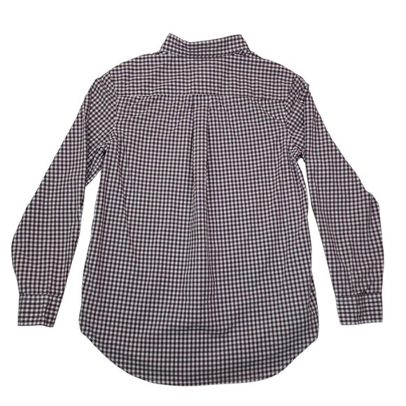 U.S. Polo Assn Checkered Button Down Shirt Medium Brown White - Picture 3 of 8